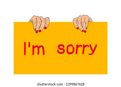 i'm sorry - vector illustration