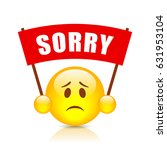 Sorry vector sign on white background