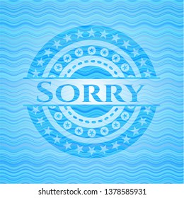 Sorry water wave emblem background.