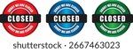 Sorry We Are Closed Vector Illustration