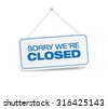 closed sign isolated