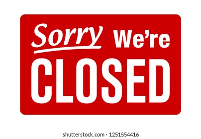 Sorry Closed Sign Stock Illustration 3265813 | Shutterstock