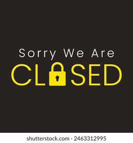 Sorry we're closed social media post design