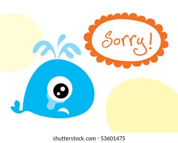 sorry whale card