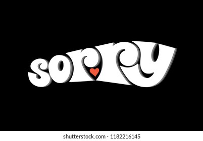 Sorry. White letters in black background and red heart.