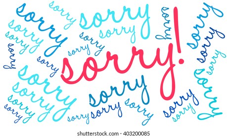 Sorry Word Cloud On White Background Stock Vector (Royalty Free ...