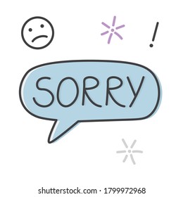 Sorry Word Concept - Vector Illustration