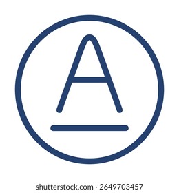 Ordenar el logotipo de contorno de ilustración plana de icono alfa