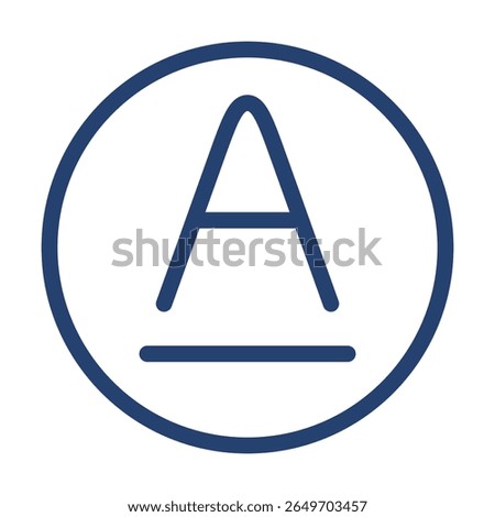 Sort alpha icon flat illustration outline logo