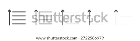 Sort amount up icon design, logo, app, UI. Vector illustration, EPS