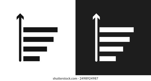 Ordenar la cantidad hasta la línea de iconos de arte Vector