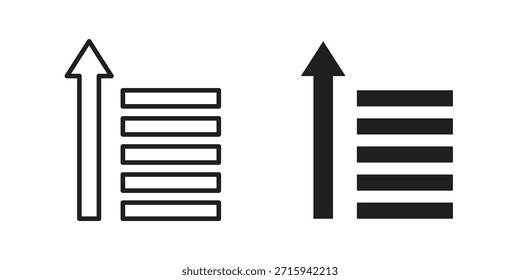 Sort amount up icon in simple modern vector format. EPS icon pack