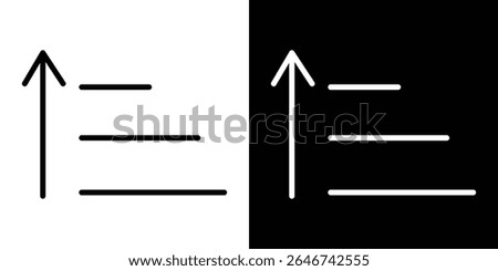 Sort amount up icon vector simple element illustration editable