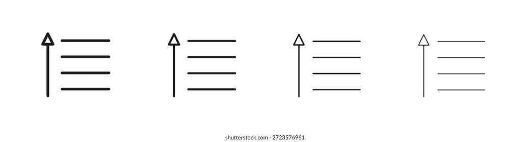 Ordenar la cantidad de iconos diseñados en estilo de contorno, línea y trazo