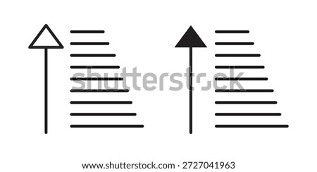 Sort amount up icons logo design, Pictogram Icons