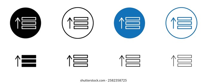 Sort amount up icons pack vectors for app and web ui designs