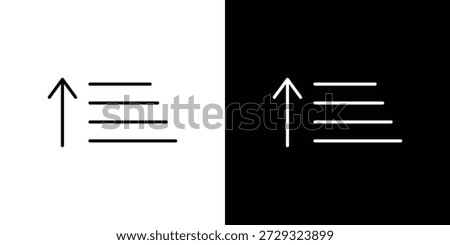 Sort amount up icons symbols. Collection of simple black icons