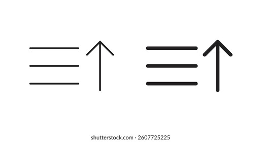 Sort amount up icons vectors graphic designs