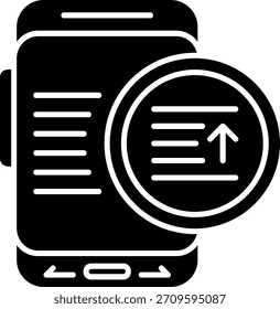 Ordenar diseño de icono de estilo de glifo ascendente