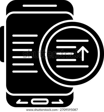 Sort Ascending Glyph Style Icon Design