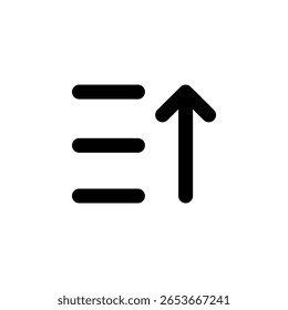 Ícone Classificar em Ordem Crescente para Tabela de Dados