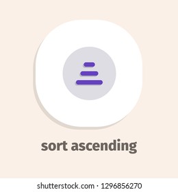 Sort ascending vector flat icon for web and mobile applications
