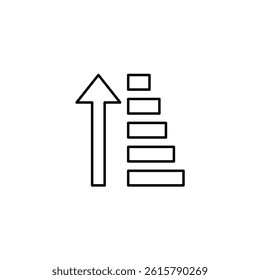 Sort Ascending vector line icon icons design