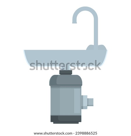 Sort basket pipe icon cartoon vector. Box metal sort. Wash pipe basin