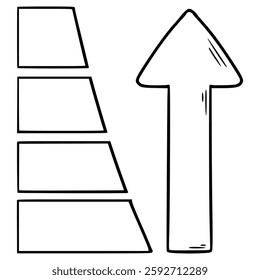 sort button illustration hand drawn outline vector