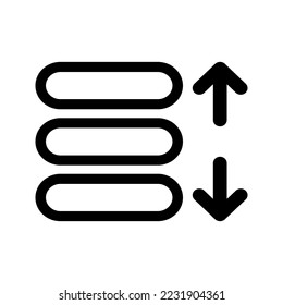 sort by icon on white background