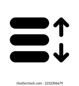 sort by icon on white background
