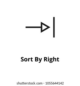 Sort by right Line Icon