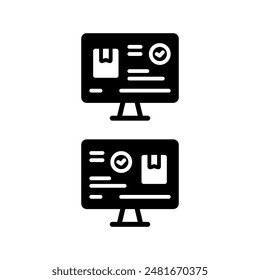 sort check package icon vector design illustration template