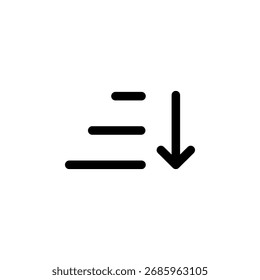 Ícone Classificar em Ordem Decrescente para Dados e Ordenação