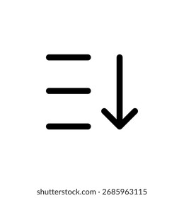 Sort Descending Icon for Data and Ordering