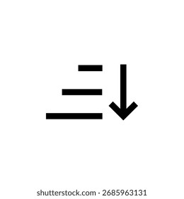 Ícone Classificar em Ordem Decrescente para Dados e Ordenação