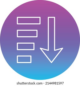 Icono de vector descendente. Se puede usar para imprimir, móviles y aplicaciones web.