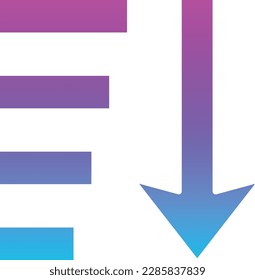 Icono de vector descendente. Se puede usar para imprimir, móviles y aplicaciones web.