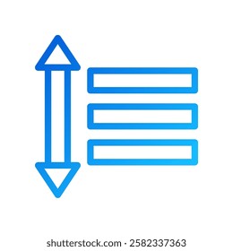 Sort and Filter Icon with Ascending and Descend