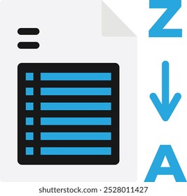 Sort Filter SortingIcon Vector Flat Illustration 