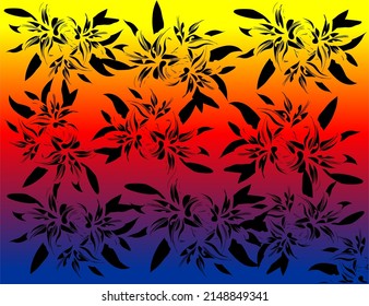 Sort floral gradient bermuda print