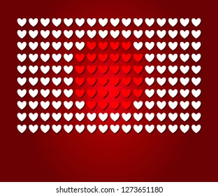 Sort of heart flag Japan shape Love concept design