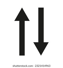 Sort Icon. Arrows up down. Vector illustration. stock image.