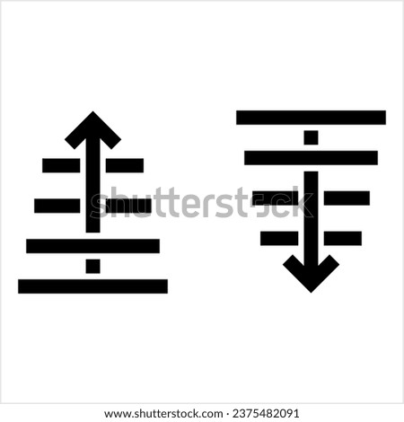 Sort Icon, Data, Information Sort Icon Vector Art Illustration