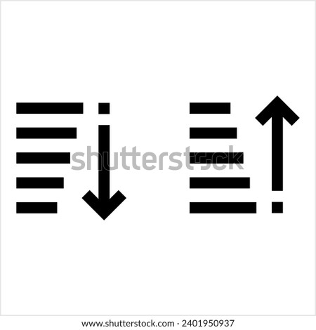 Sort Icon, Data, Information Sort Icon Vector Art Illustration