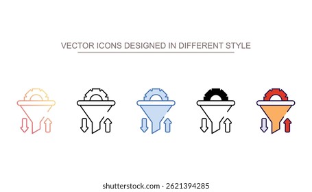 Ordenar diseño de icono con fondo blanco Ilustración de stock