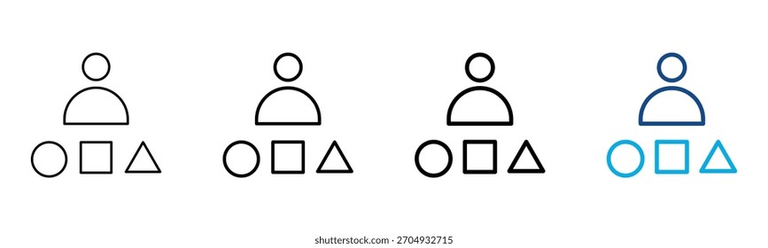 Conjunto de Colección de contorno de estilo diferente Ilustración vectorial
