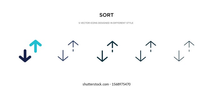 sort icon in different style vector illustration. two colored and black sort vector icons designed in filled, outline, line and stroke style can be used for web, mobile, ui