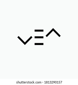 Sort Icon. Filter Symbol - Vector Logo Template.