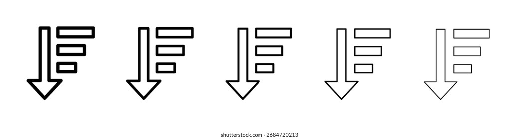 Logotipo plano del sistema de la ilustración del icono de la clasificación